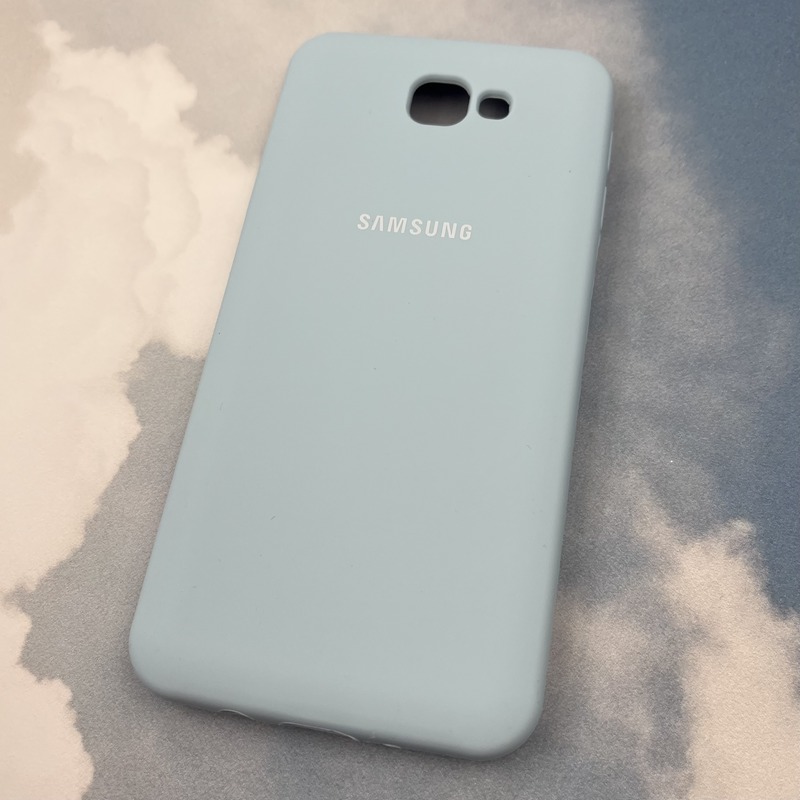 قاب گوشی Galaxy J5 Prime سامسونگ سیلیکونی پاک کنی اورجینال داخل پارچه ای رنگ آبی آسمانی محافظ لنز دار کد 46345 - Image 2
