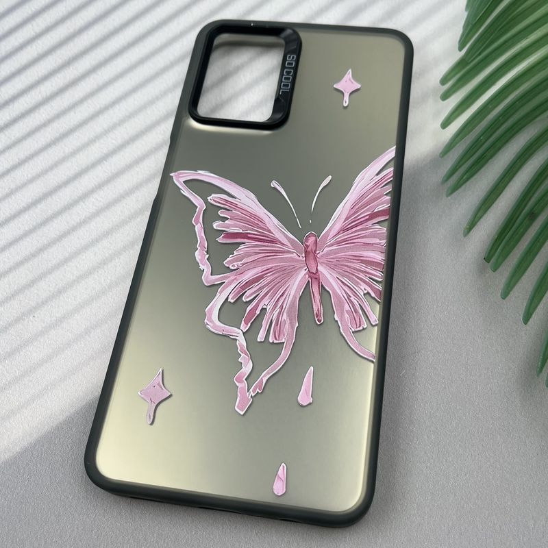 قاب گوشی Galaxy A12 / Galaxy M12 سامسونگ SO COOL لنز برجسته Sport Case طرح پروانه صورتی کد 46397 - Image 2