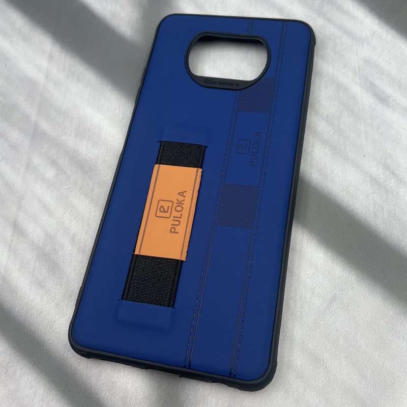 قاب گوشی Poco X3 / Poco X3 NFC / Poco X3 Pro شیائومی فینگر بند ایربگ دار چرم Puloka چرم آبی کاربنی کد 46993 - Image 2
