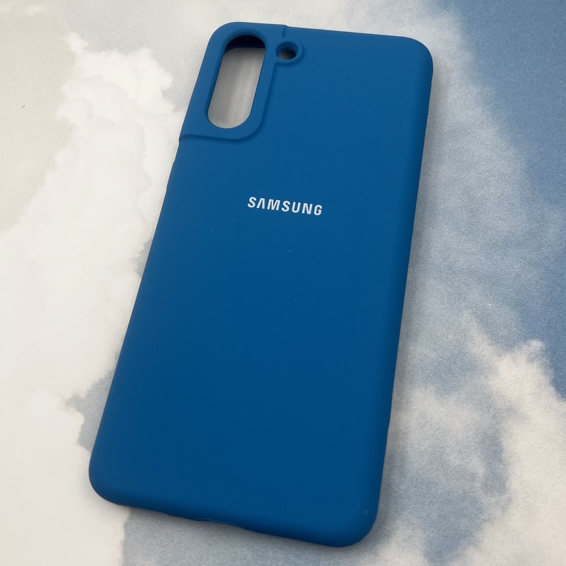 قاب گوشی Galaxy S21 Plus سامسونگ سیلیکونی پاک کنی اورجینال داخل پارچه ای رنگ آبی کد 49341 - Image 2