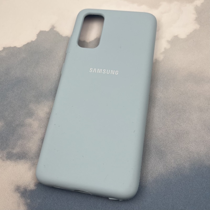 قاب گوشی Galaxy S20 سامسونگ سیلیکونی پاک کنی اورجینال داخل پارچه ای رنگ آبی آسمانی کد 50885 - Image 2