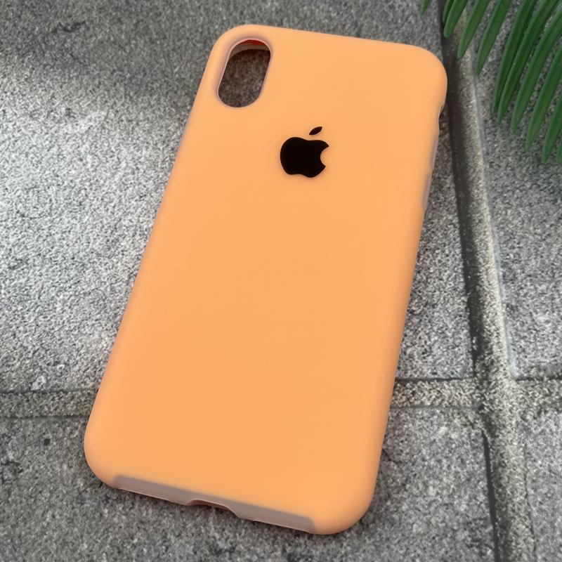 قاب گوشی iPhone X / iPhone XS آیفون سیلیکونی پاک کنی GP Case اورجینال رنگ پاستلی داخل پارچه ای نارنجی کد 50927 - Image 2
