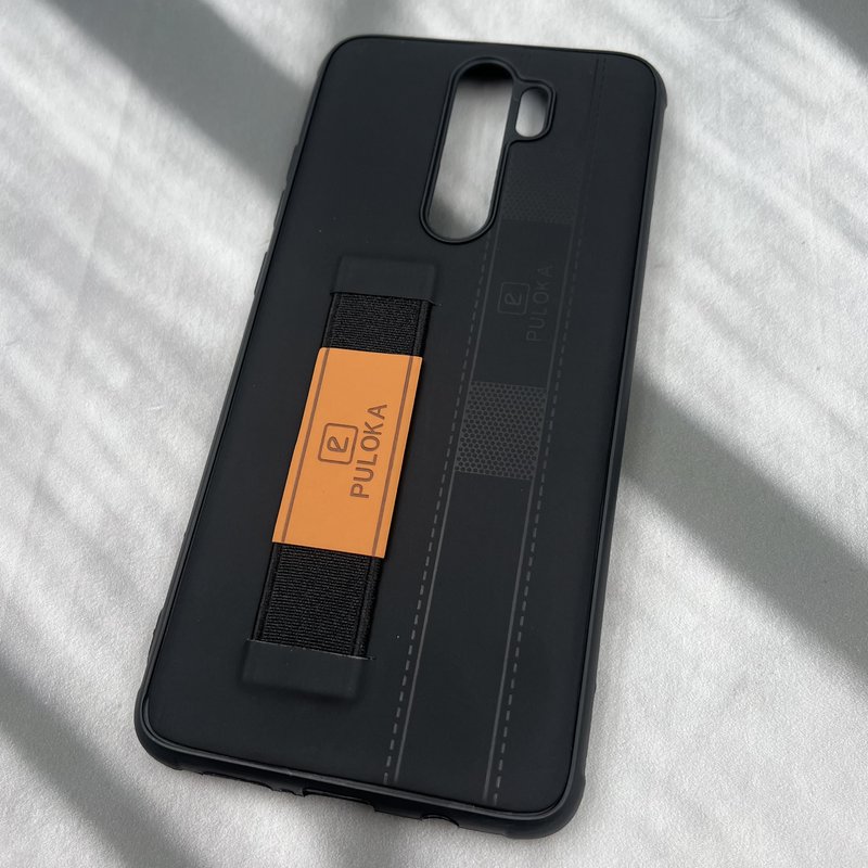 قاب گوشی Redmi Note 8 Pro شیائومی فینگر بند ایربگ دار چرم Puloka چرم مشکی کد 54213 - Image 2