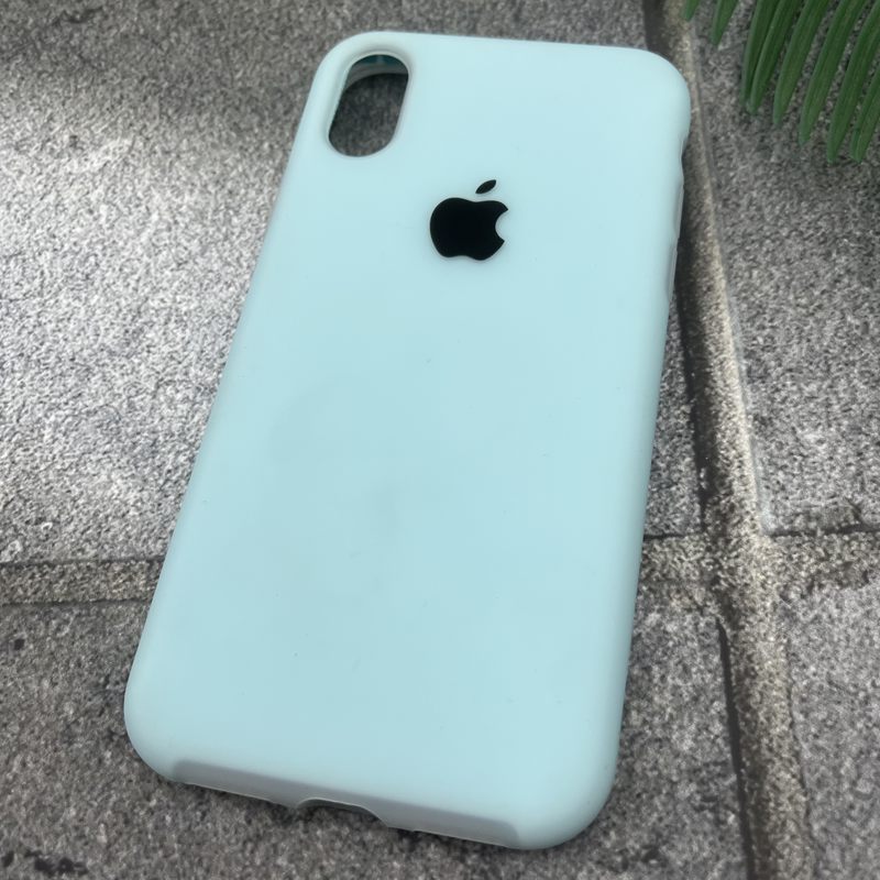 قاب گوشی iPhone X / iPhone XS آیفون سیلیکونی پاک کنی GP Case اورجینال رنگ پاستلی داخل پارچه ای آبی روشن کد 56726 - Image 2