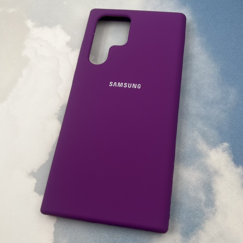 قاب گوشی Galaxy S22 Ultra سامسونگ سیلیکونی پاک کنی اورجینال داخل پارچه ای رنگ بنفش کد 58990 - Image 2