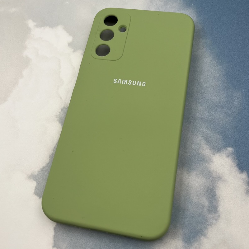 قاب گوشی Galaxy A14 سامسونگ سیلیکونی پاک کنی اورجینال داخل پارچه ای رنگ سبز روشن محافظ لنز دار کد 60416 - Image 2