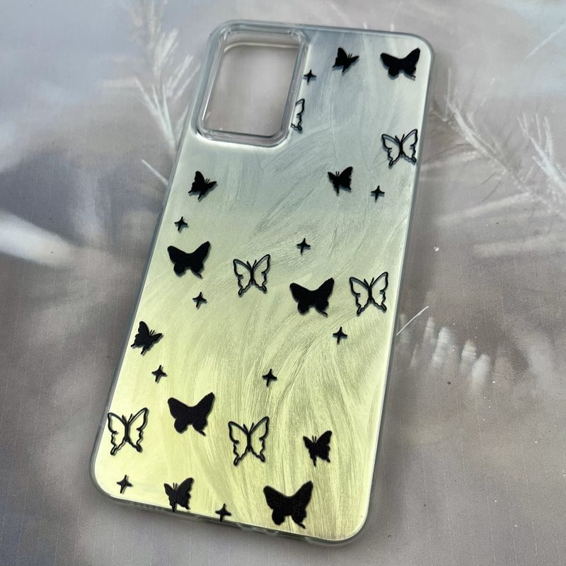 قاب گوشی Galaxy A13 4G / Galaxy A04S سامسونگ Brush Case دو رنگ لنز برجسته طرح پروانه مشکی کد 63233 - Image 2