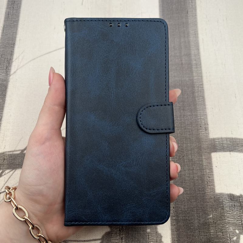 کیف گوشی Redmi Note 8T شیائومی چرم مگنتی جاکارتی بند آویز دار محافظ لنز دار سرمه ای کد 64317 - Image 3