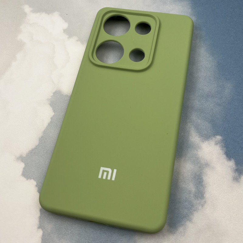 قاب گوشی Redmi Note 14S / Redmi Note 13 Pro 4G / Poco M6 Pro 4G شیائومی سیلیکونی پاک کنی اورجینال داخل پارچه ای رنگ سبز روشن محافظ لنز دار کد 67943 - Image 2