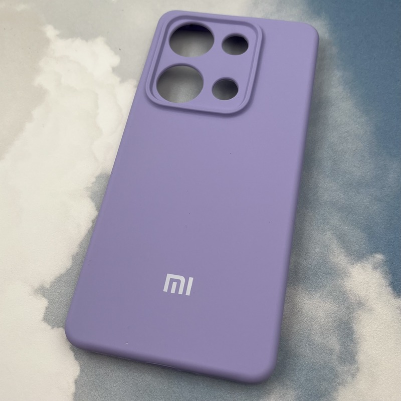 قاب گوشی Redmi Note 14S / Redmi Note 13 Pro 4G / Poco M6 Pro 4G شیائومی سیلیکونی پاک کنی اورجینال داخل پارچه ای رنگ یاسی محافظ لنز دار کد 71114 - Image 2