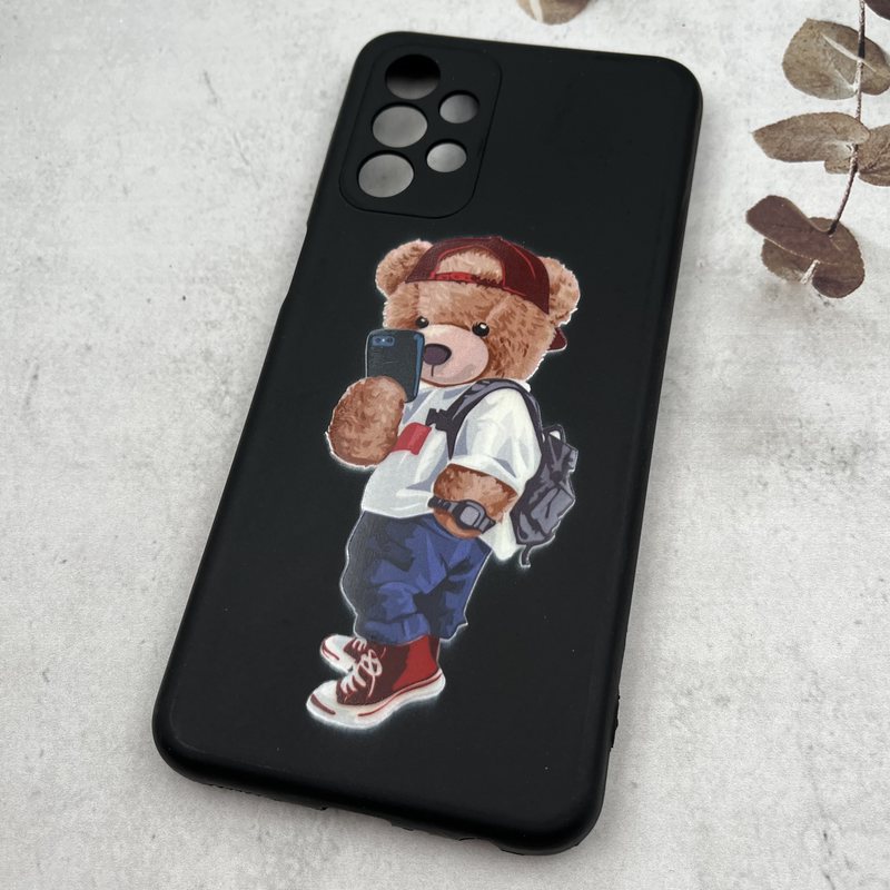 قاب گوشی Galaxy A23 سامسونگ سیلیکونی طرح فانتزی خرس تدی محافظ لنز دار مشکی کد 72788 - Image 2