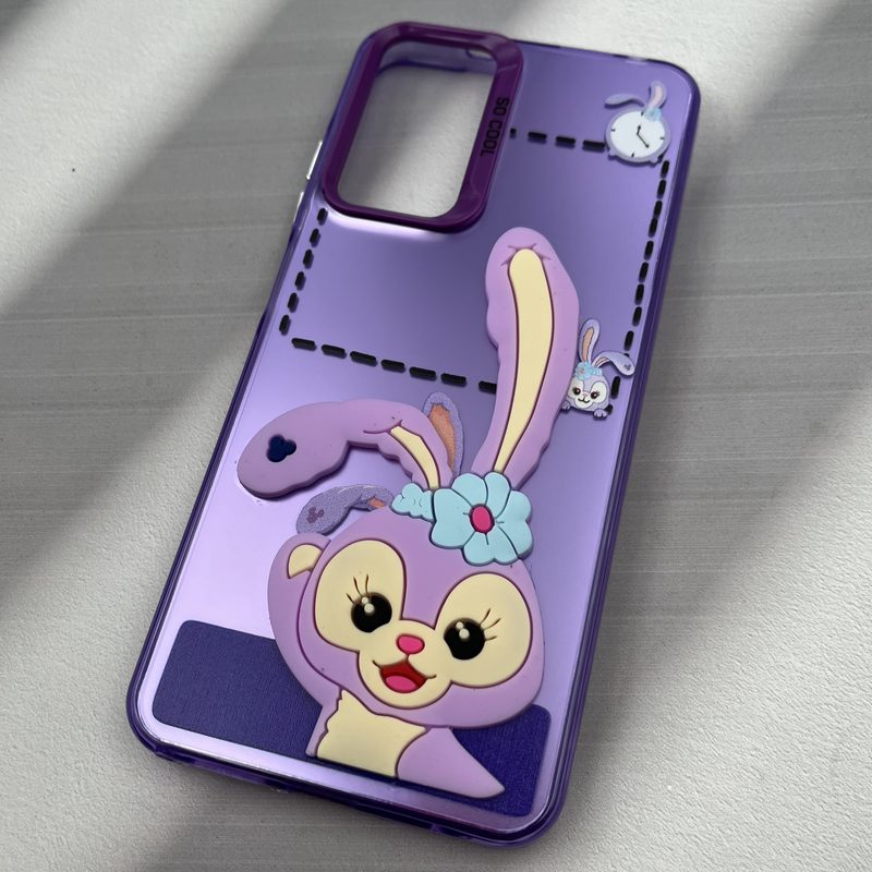 قاب گوشی Redmi Note 11 4G / Redmi Note 11S شیائومی Cute Case عروسکی برجسته So Cool لنز برجسته طرح خرگوش یاسی کد 73254 - Image 2