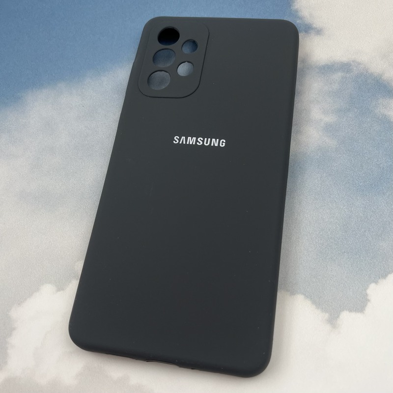 قاب گوشی Galaxy A73 سامسونگ سیلیکونی پاک کنی اورجینال داخل پارچه ای رنگ خاکستری محافظ لنز دار کد 73264 - Image 2