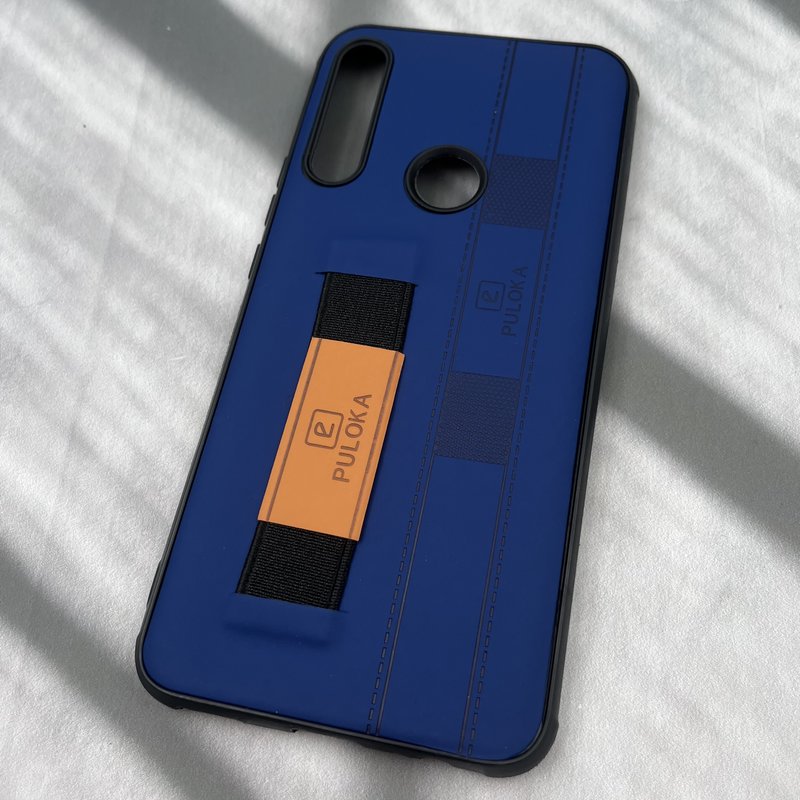 قاب گوشی Honor 9X / Y9 Prime 2019 هوآوی فینگر بند ایربگ دار چرم Puloka چرم آبی کاربنی کد 74293 - Image 2