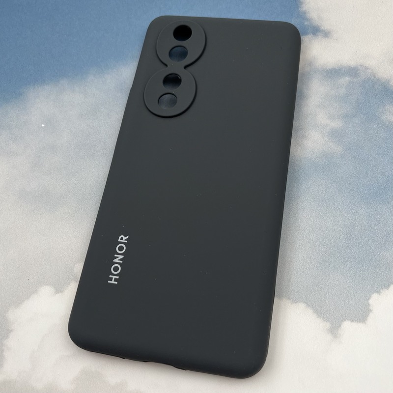 قاب گوشی Honor 90 آنر سیلیکونی پاک کنی اورجینال داخل پارچه ای رنگ خاکستری محافظ لنز دار کد 75276 - Image 2