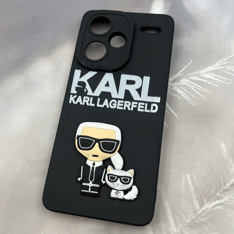 قاب گوشی Redmi Note 13 Pro Plus شیائومی سیلیکونی Cute Case عروسکی برجسته طرح کارل محافظ لنز دار کد 80751 - Image 2