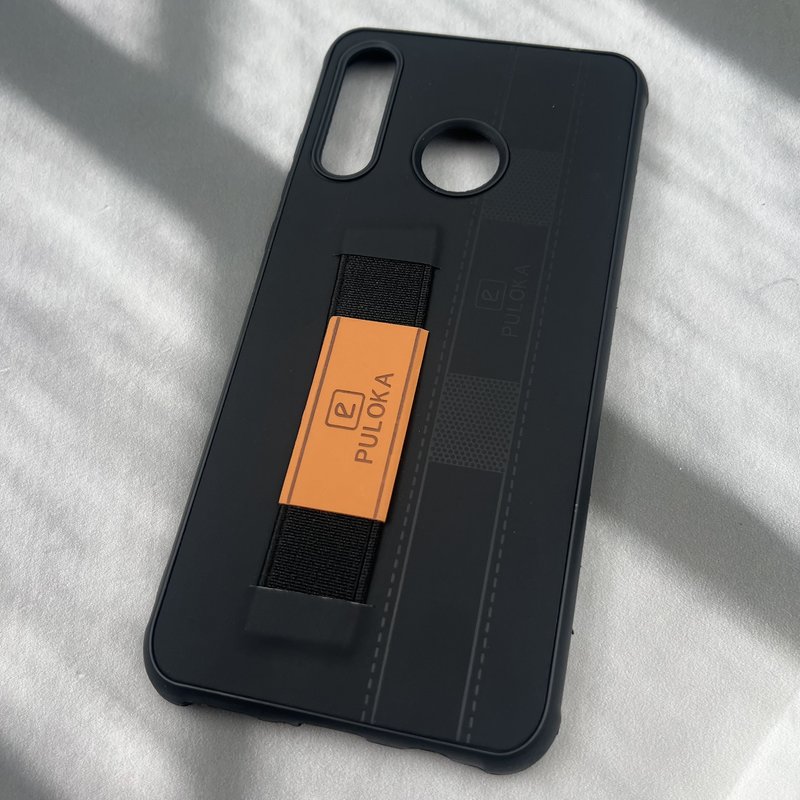 قاب گوشی Huawei P30 Lite هوآوی فینگر بند ایربگ دار چرم Puloka چرم مشکی کد 84547 - Image 2