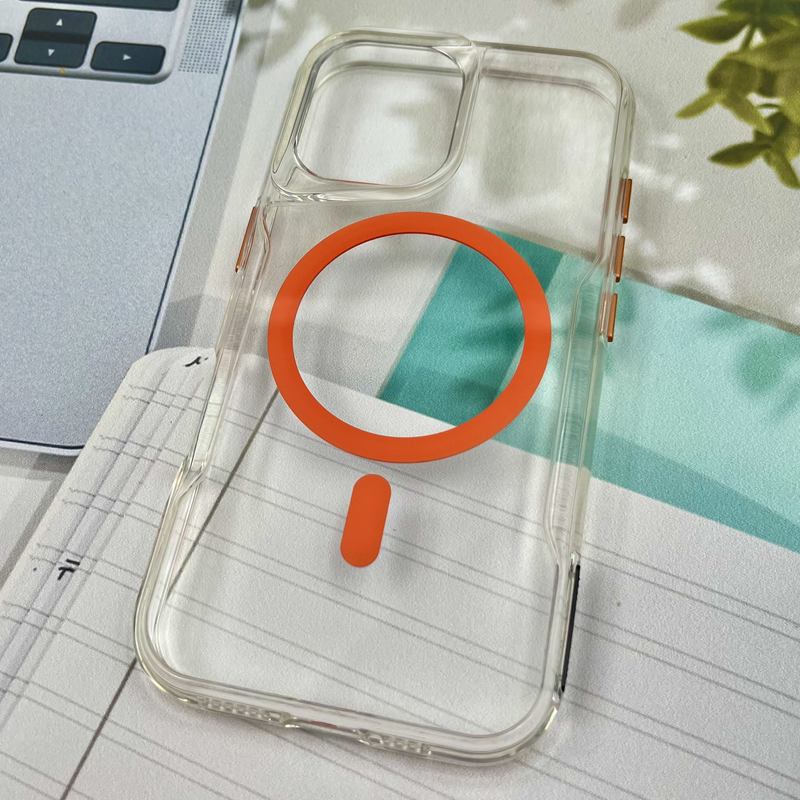قاب گوشی iPhone 16 آیفون Premium Protection مگ سیف Magsafe اورجینال Newzone ضد ضربه نارنجی کد 85059 - Image 2