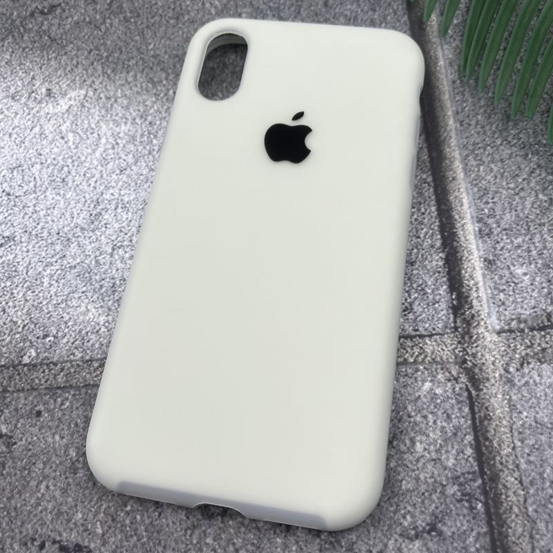 قاب گوشی iPhone X / iPhone XS آیفون سیلیکونی پاک کنی GP Case اورجینال رنگ پاستلی داخل پارچه ای سبز کم رنگ پاستلی کد 87524 - Image 2