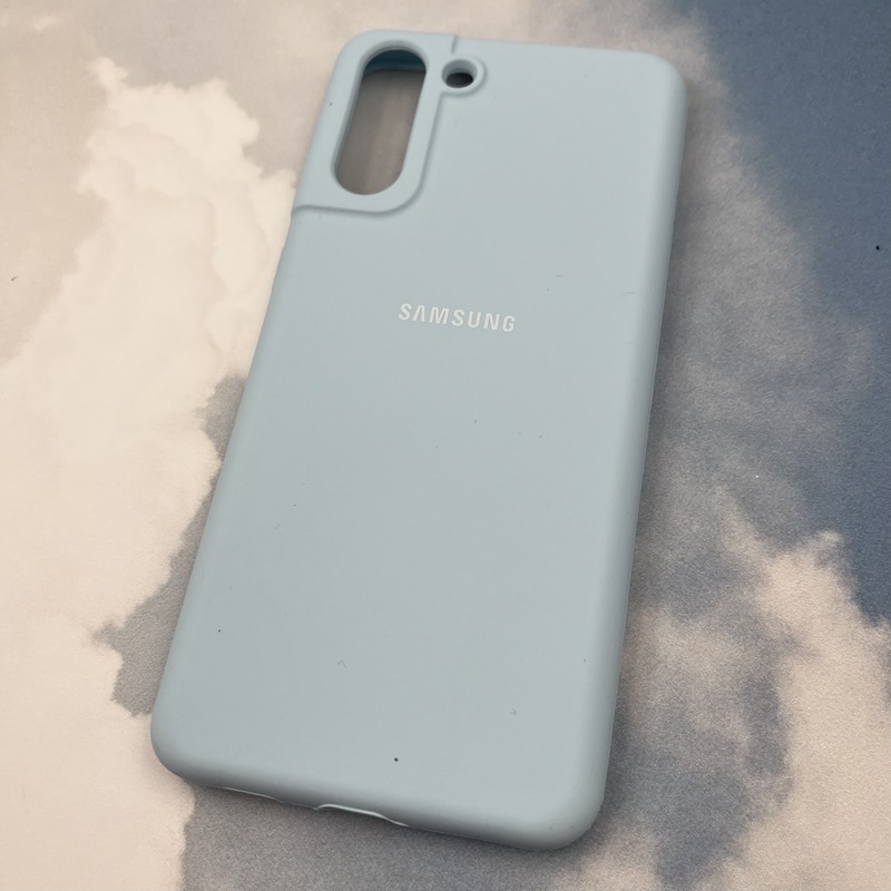 قاب گوشی Galaxy S21 Plus سامسونگ سیلیکونی پاک کنی اورجینال داخل پارچه ای رنگ آبی آسمانی کد 88087 - Image 2