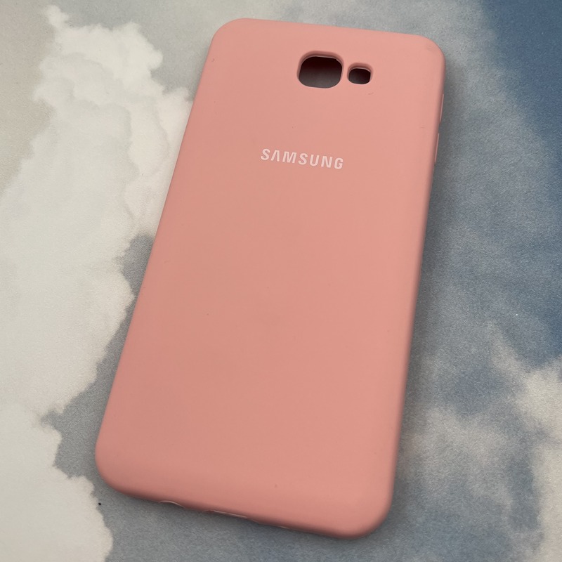 قاب گوشی Galaxy J5 Prime سامسونگ سیلیکونی پاک کنی اورجینال داخل پارچه ای رنگ گلبهی محافظ لنز دار کد 88256 - Image 2