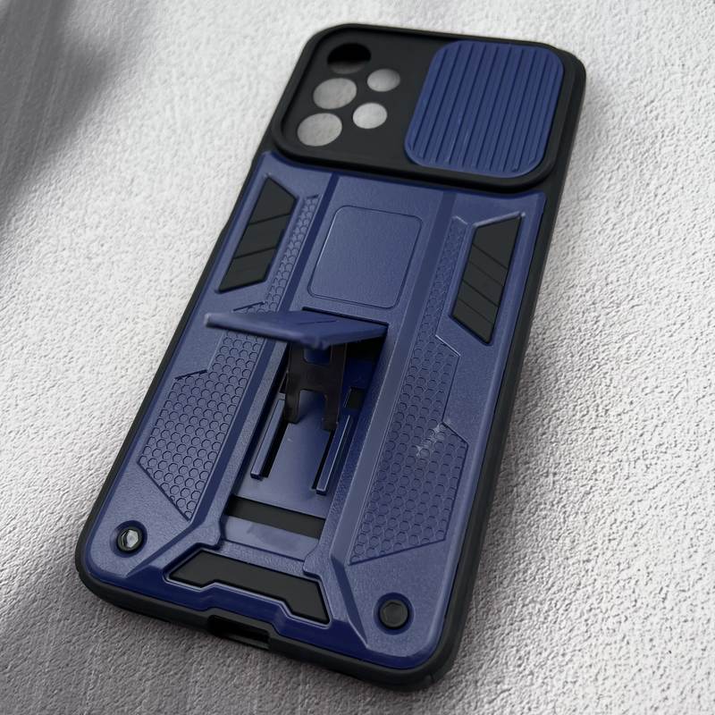 قاب گوشی Galaxy A23 سامسونگ Batman Case بتمن ضد ضربه استند شو محافظ لنز دار کشویی سرمه ای کد 90141 - Image 2