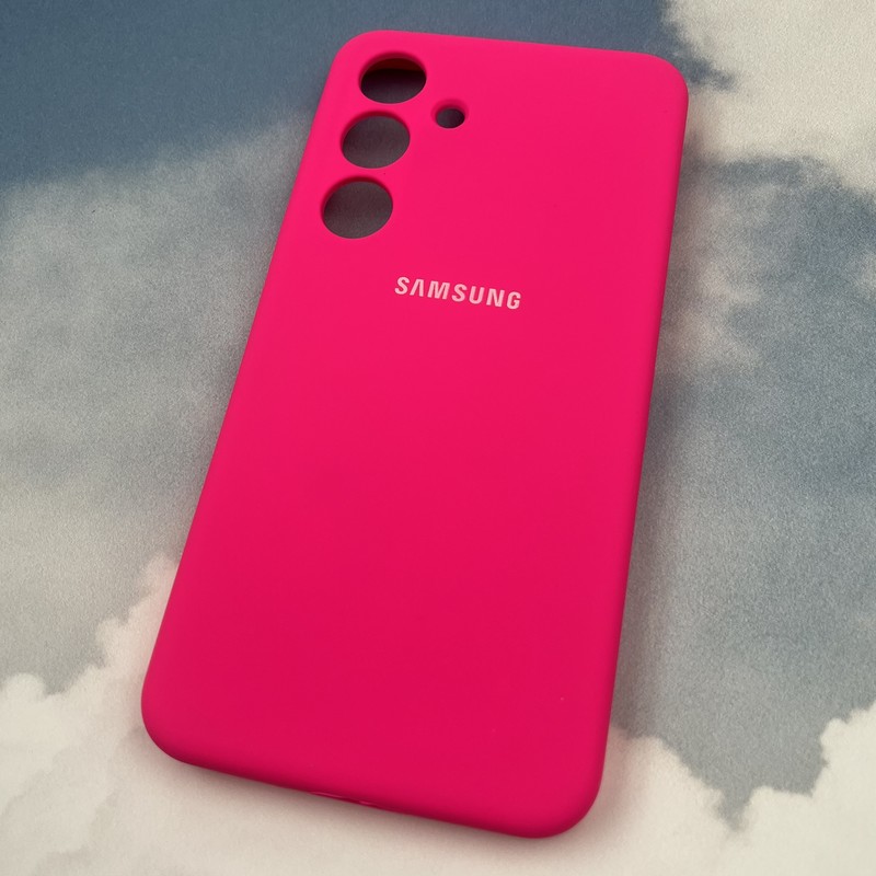 قاب گوشی Galaxy S24 سامسونگ سیلیکونی پاک کنی اورجینال داخل پارچه ای رنگ سرخابی محافظ لنز دار کد 90311 - Image 2