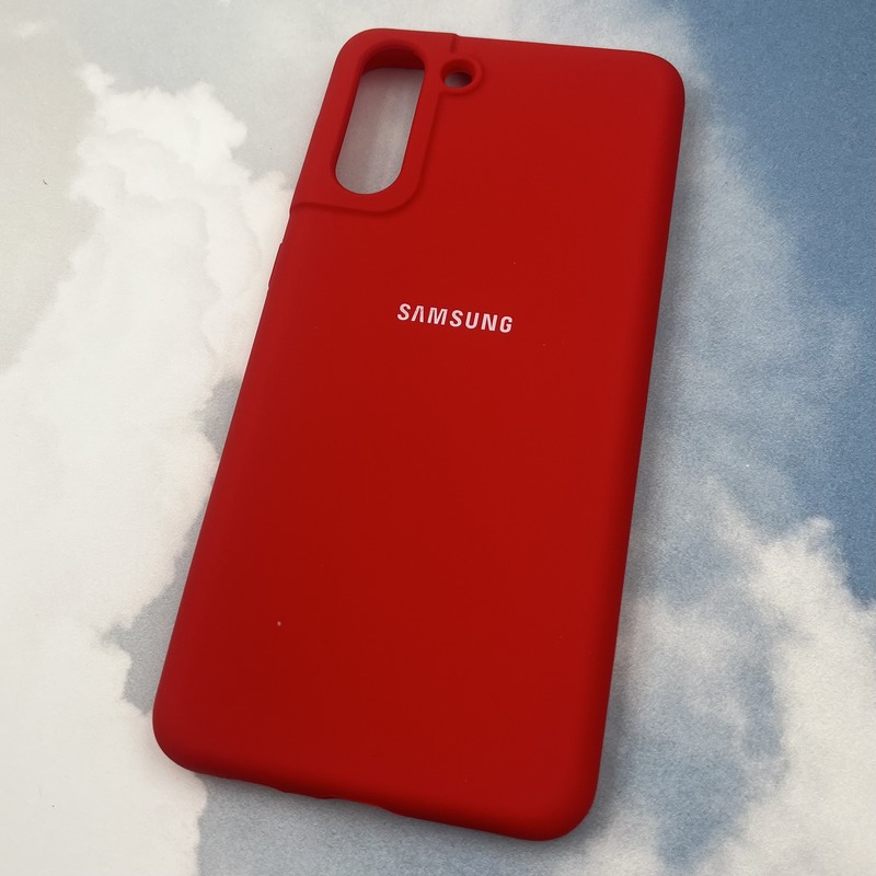 قاب گوشی Galaxy S21 Plus سامسونگ سیلیکونی پاک کنی اورجینال داخل پارچه ای رنگ قرمز کد 96074 - Image 2