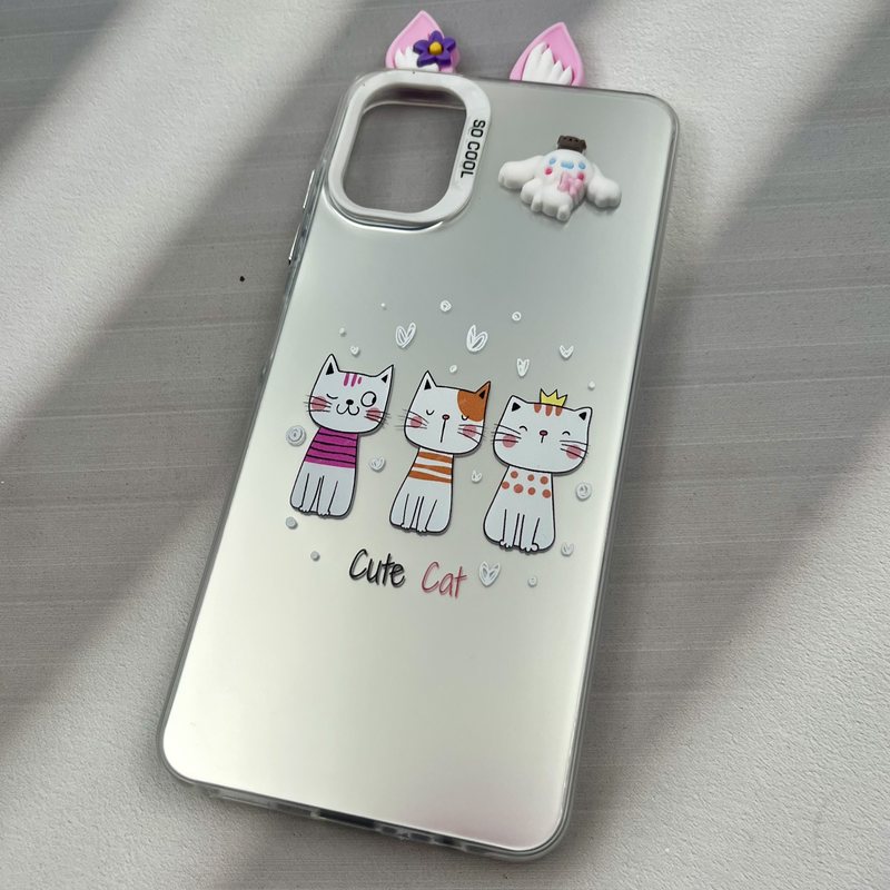 قاب گوشی Galaxy A06 سامسونگ So Cool عروسکی گوشدار برجسته گربه کد 96979 - Image 2