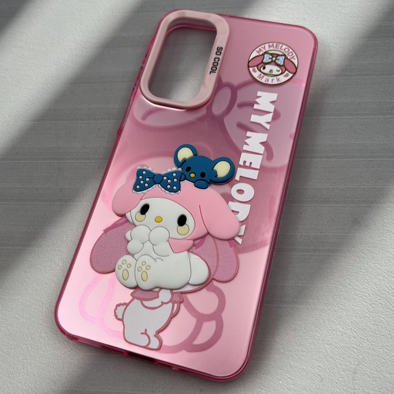قاب گوشی Galaxy A16 سامسونگ Cute Case عروسکی برجسته So Cool لنز برجسته طرح خرگوش صورتی کد 97633 - Image 2