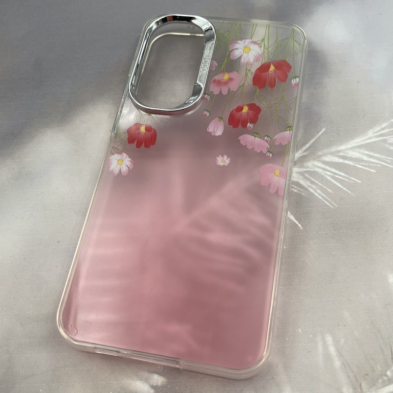 قاب گوشی Galaxy S23 FE سامسونگ So Cool لنز برجسته متال Flower طرح گل صورتی کد 10874 - Image 2