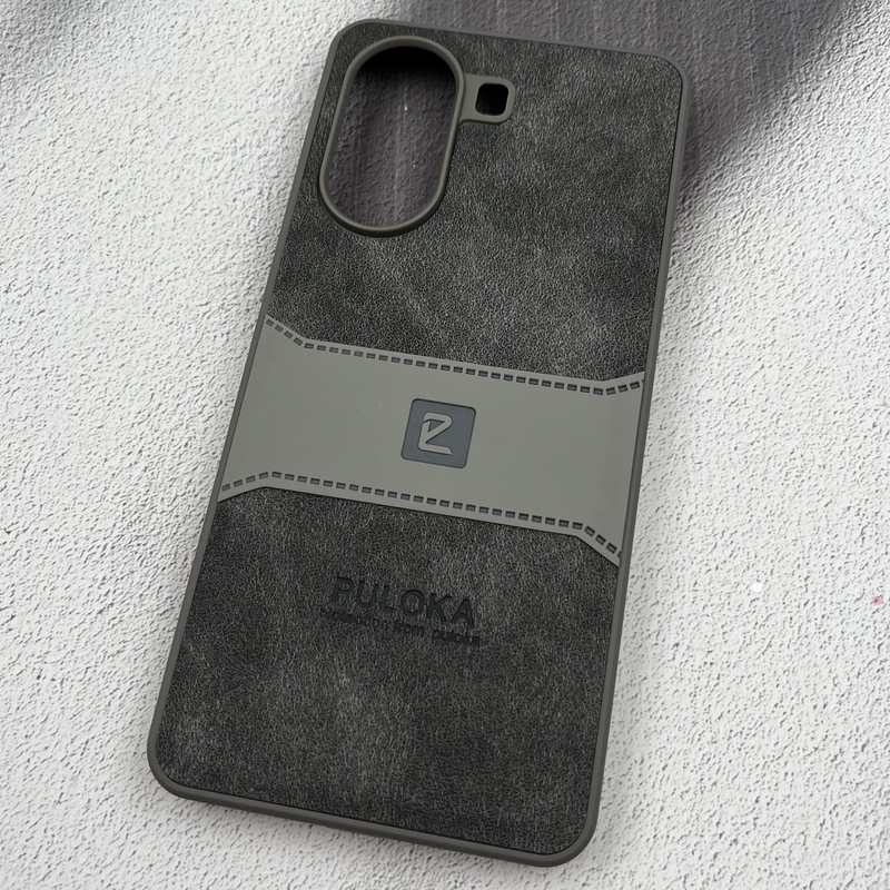 قاب گوشی Poco X7 Pro شیائومی Puloka طرح دوخت دور سیلیکونی کلاسیک لنز برجسته تیتانیوم کد 13449 - Image 2