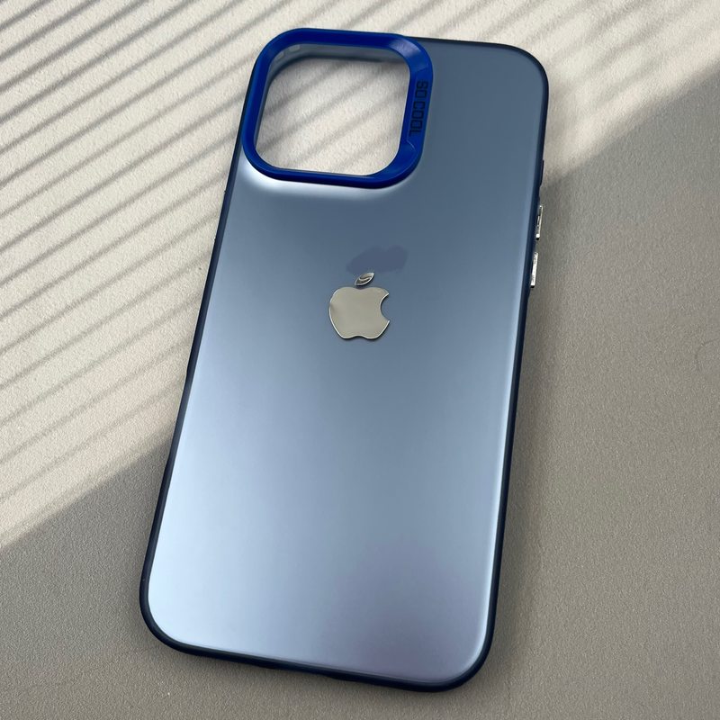 قاب گوشی iPhone 16 Pro Max آیفون SO COOL اورجینال لوگو دار Silver لنز برجسته آبی کد 14222 - Image 2