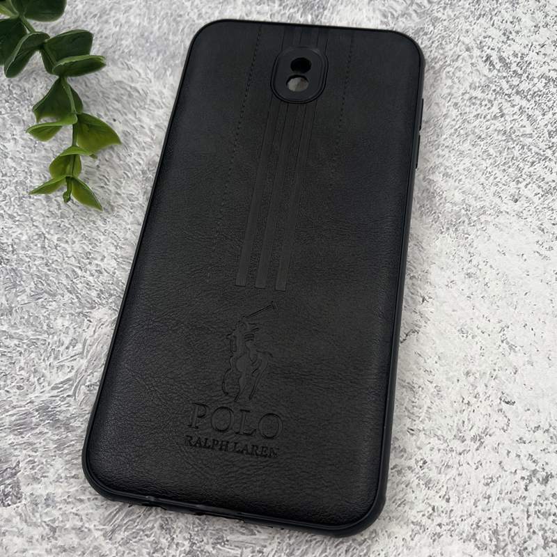 قاب گوشی Galaxy J7 Pro سامسونگ چرمی Polo پولو ایربگ دار کلاسیک برجسته مشکی محافظ لنز دار کد 17482 - Image 2