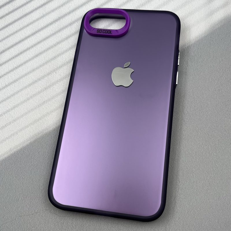 قاب گوشی iPhone 7 / iPhone 8 / iPhone SE 2020 / iPhone SE 2022 آیفون SO COOL اورجینال لوگو دار Silver لنز برجسته بنفش کد 19038 - Image 2