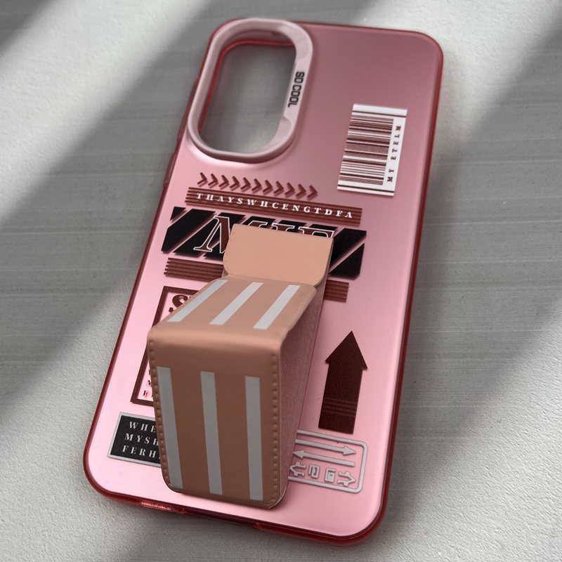 قاب گوشی Galaxy A55 سامسونگ So Cool لنز متال استندشو اسپرت Luck صورتی کد 19320 - Image 2