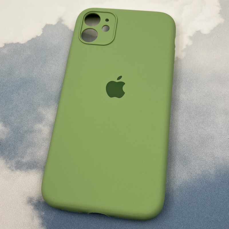 قاب گوشی iPhone 11 آیفون سیلیکونی پاک کنی اورجینال داخل پارچه ای محافظ لنز دار رنگ سبز روشن کد 20005 - Image 2