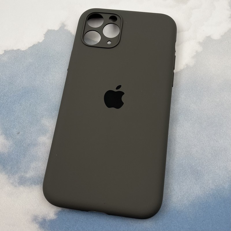 قاب گوشی iPhone 11 Pro آیفون سیلیکونی پاک کنی اورجینال داخل پارچه ای محافظ لنز دار رنگ خاکستری روشن کد 23062 - Image 2