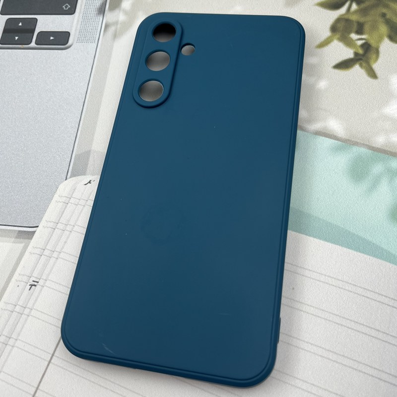 قاب گوشی Galaxy S23 FE سامسونگ سیلیکونی TPU Case طرح ساده رنگی سرمه ای محافظ لنز دار کد 23570 - Image 2