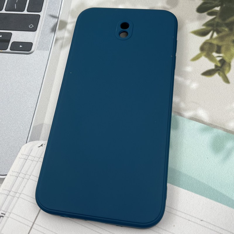 قاب گوشی Galaxy J7 Pro سامسونگ سیلیکونی TPU Case طرح ساده رنگی سرمه ای محافظ لنز دار کد 24687 - Image 2
