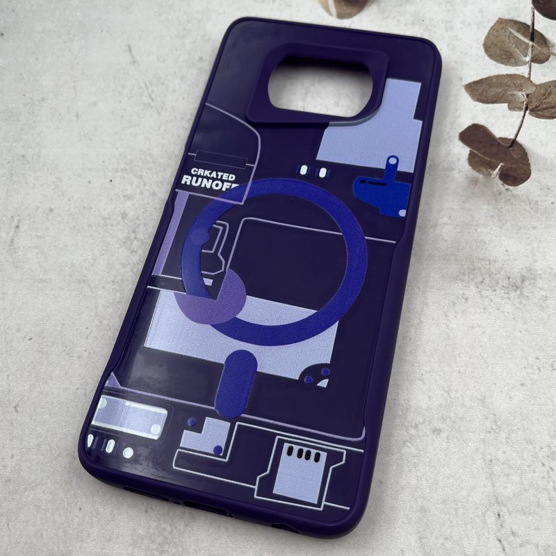 قاب گوشی Poco X3 / Poco X3 NFC / Poco X3 Pro شیائومی سیلیکونی Newzone لنز برجسته ایربگ دار طرح مدار بنفش کد 27388 - Image 2