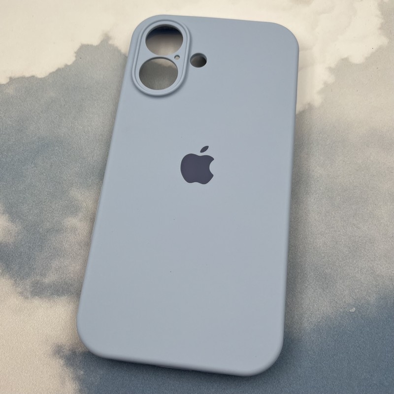 قاب گوشی iPhone 16 آیفون سیلیکونی پاک کنی اورجینال داخل پارچه ای محافظ لنز دار رنگ آبی روشن کد 27881 - Image 2