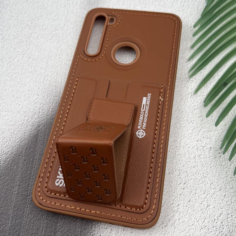 قاب گوشی Redmi Note 8 / Redmi Note 8 2021 شیائومی جاکارتی استندشو SKINARMA چرم پولو دوخت دار عسلی کد 28288 - Image 2