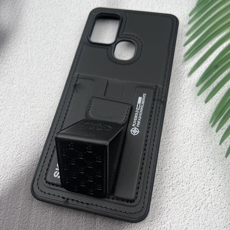 قاب گوشی Galaxy A21S سامسونگ جاکارتی استندشو SKINARMA چرم پولو دوخت دار مشکی کد 29688 - Image 2