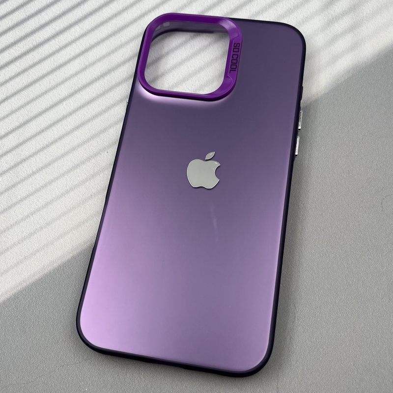 قاب گوشی iPhone 16 Pro Max آیفون SO COOL اورجینال لوگو دار Silver لنز برجسته بنفش کد 30226 - Image 2