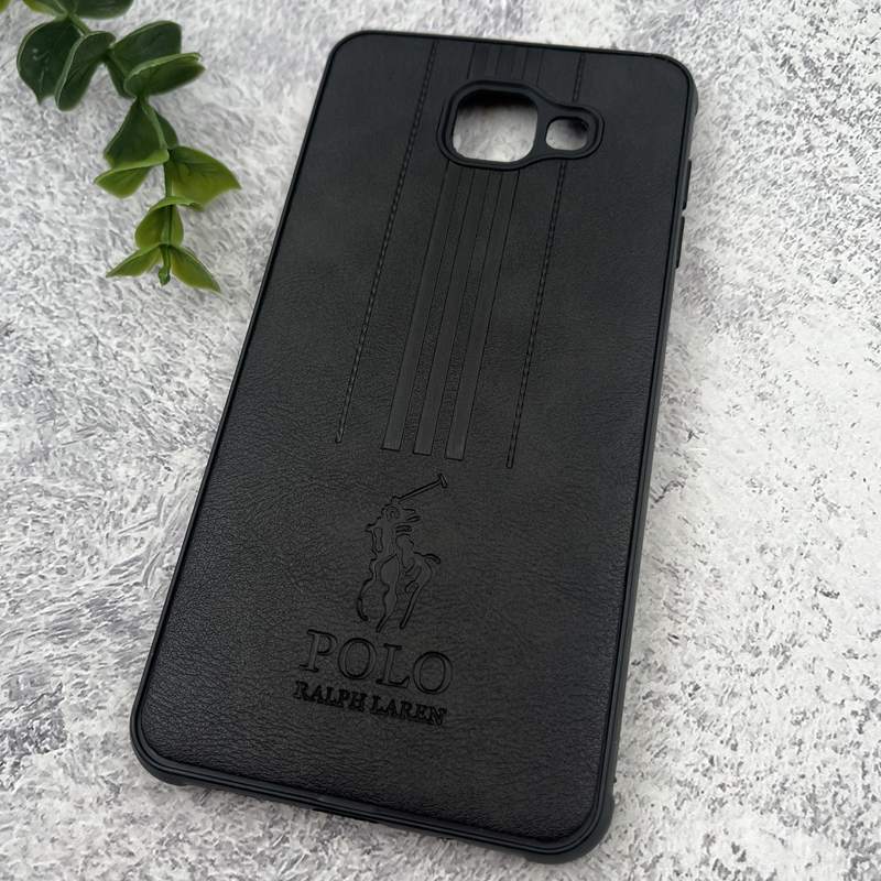 قاب گوشی (Galaxy A7 2016 (A710 سامسونگ چرمی Polo پولو ایربگ دار کلاسیک برجسته مشکی محافظ لنز دار کد 31977 - Image 2
