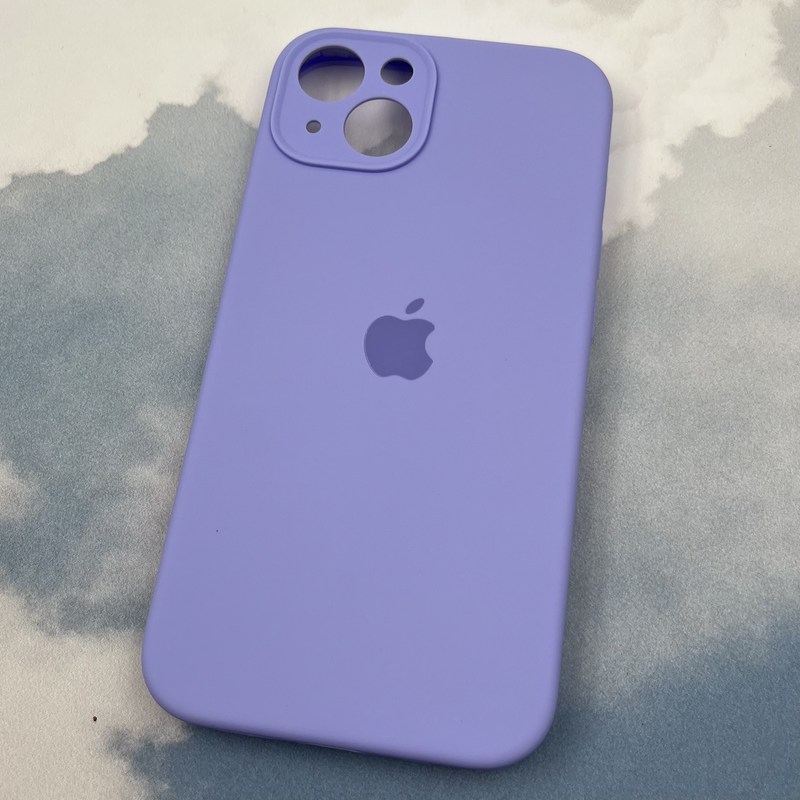 قاب گوشی iPhone 13 آیفون سیلیکونی پاک کنی اورجینال داخل پارچه ای محافظ لنز دار رنگ یاسی کد 32189 - Image 2