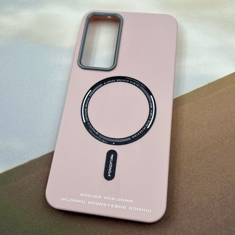 قاب گوشی Galaxy A55 سامسونگ سیلیکونی Sport طرح مگ سیف Magsafe لنز کروم گلبهی کد 33374 - Image 2