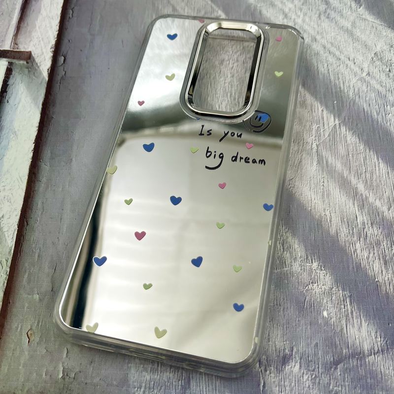 قاب گوشی Redmi Note 8 Pro شیائومی آینه ای Mirror Case لنز Silver طرح قلب رنگی لوکس کد 33406 - Image 2