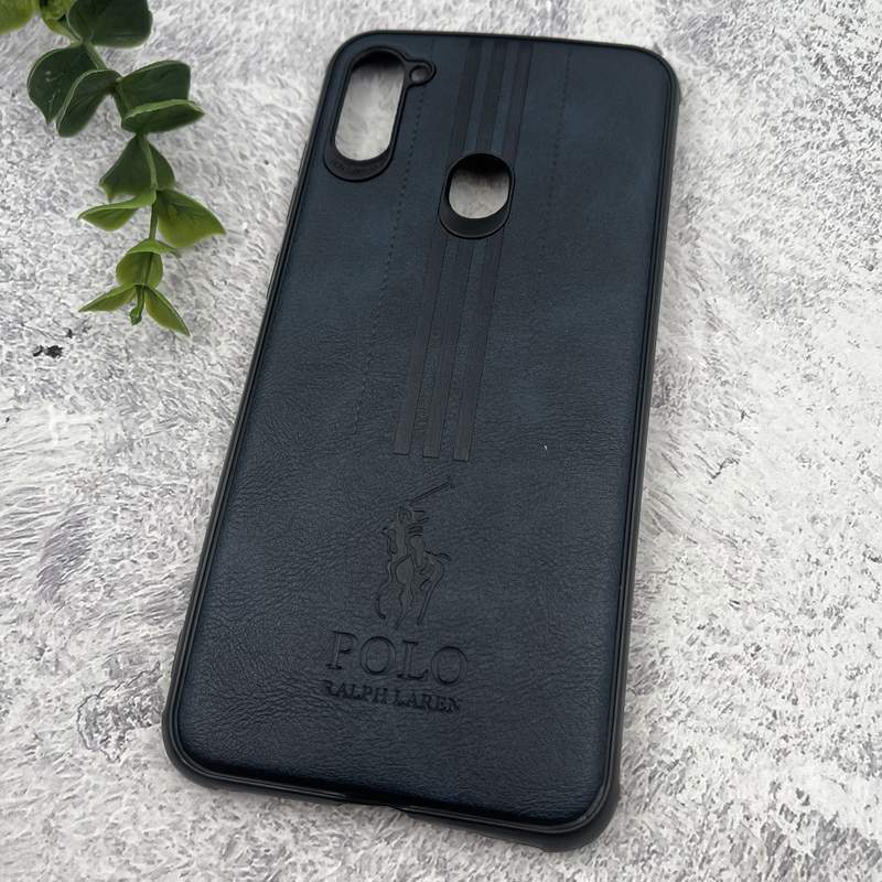 قاب گوشی Galaxy A11 / Galaxy M11 سامسونگ چرمی Polo پولو ایربگ دار کلاسیک برجسته سرمه ای کد 33428 - Image 2